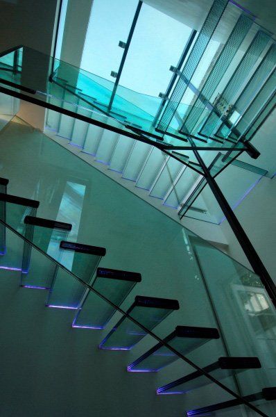 glass staircase