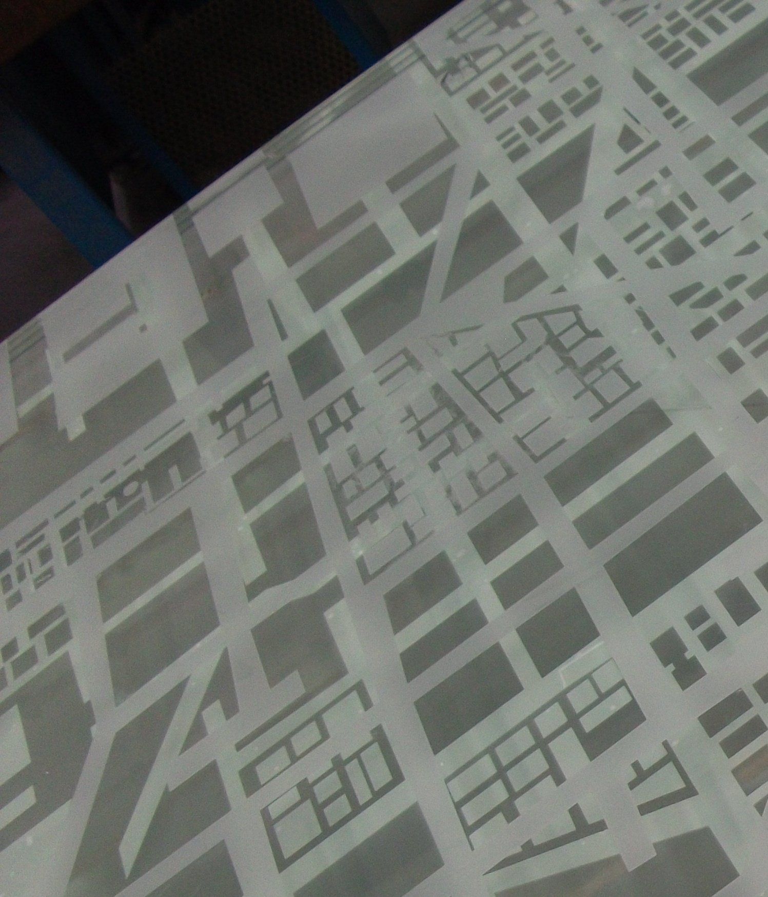 decorative glass on splash back