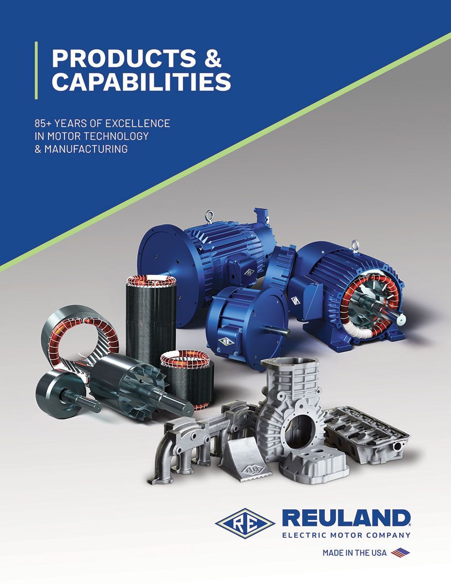Reuland electric motors on pedestals
