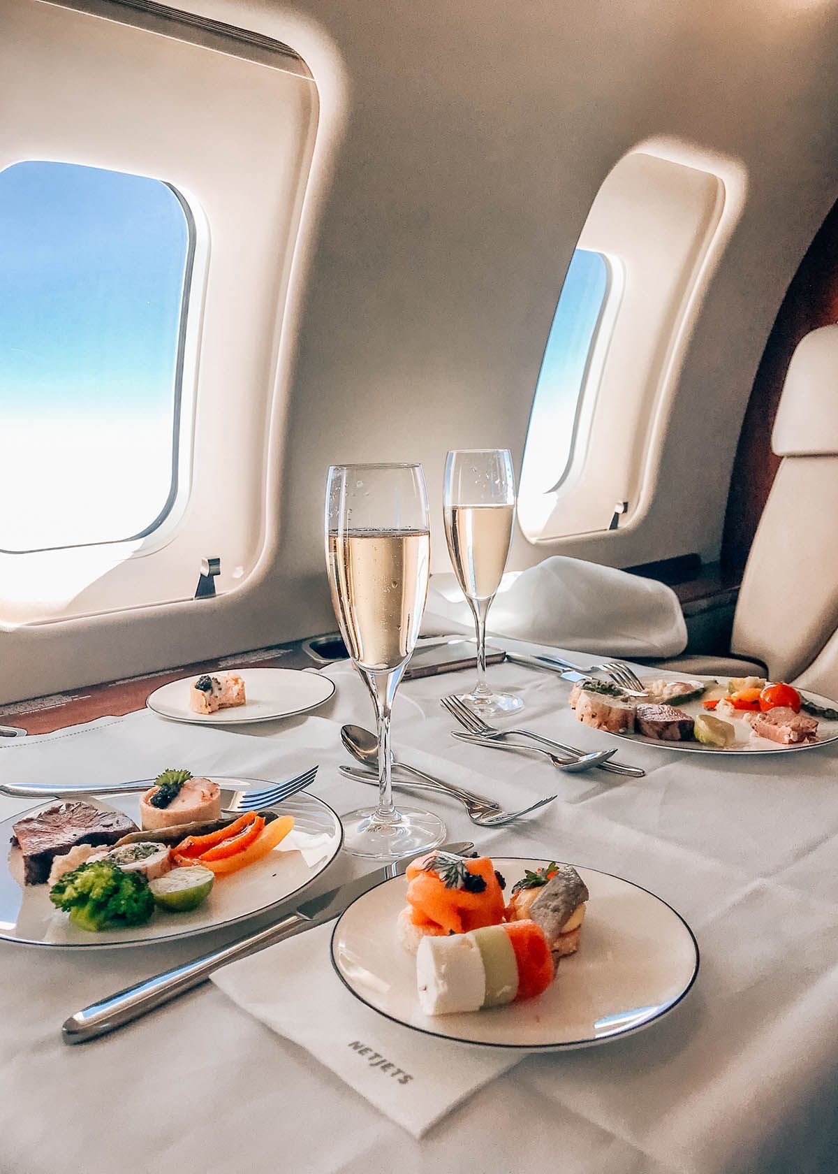 Business Class Seat Served Champagne — Atlanta, GA — Luxury Lifestyles