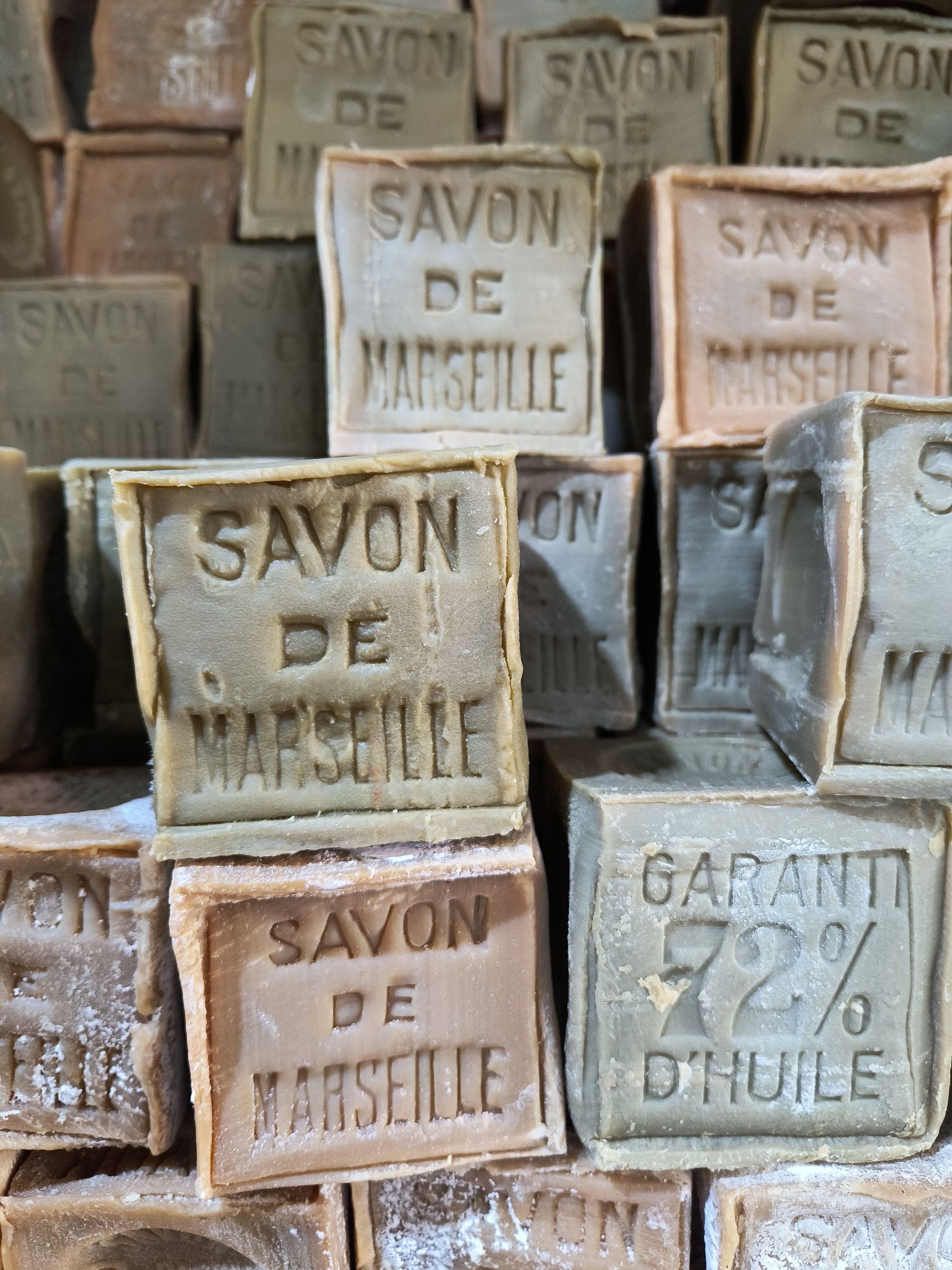 Stack of Marseille soaps
