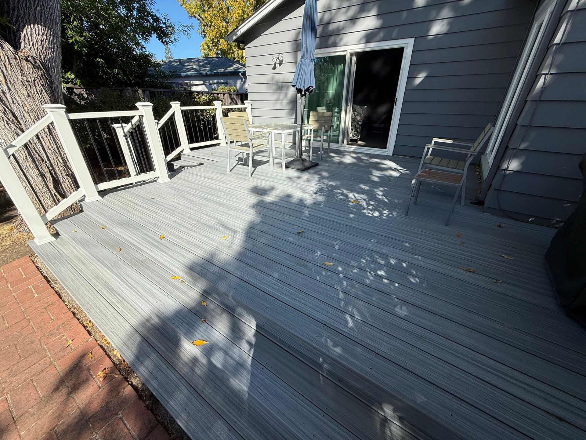 Dream Build Services completed a full deck renovation, replacing an aging wooden deck with durable composite materials, updated railings, and integrated post lighting. This project improved safety, longevity, and aesthetic appeal, creating a modern outdoor living space ideal for relaxation and entertainment. Located in the Bay Area, Dream Build Services specializes in high-quality deck construction, exterior remodeling, and custom home improvements.