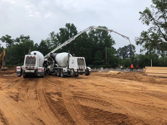 laying foundation for a concrete pavement