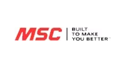 MSC logo in red with 
