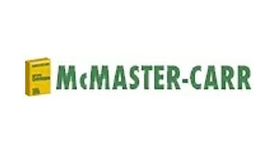 McMaster-Carr logo: Green text with a yellow catalog icon on white background.