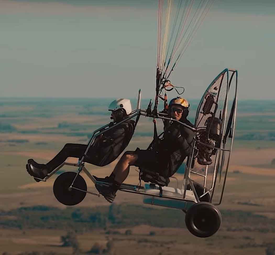 flying with paramotor