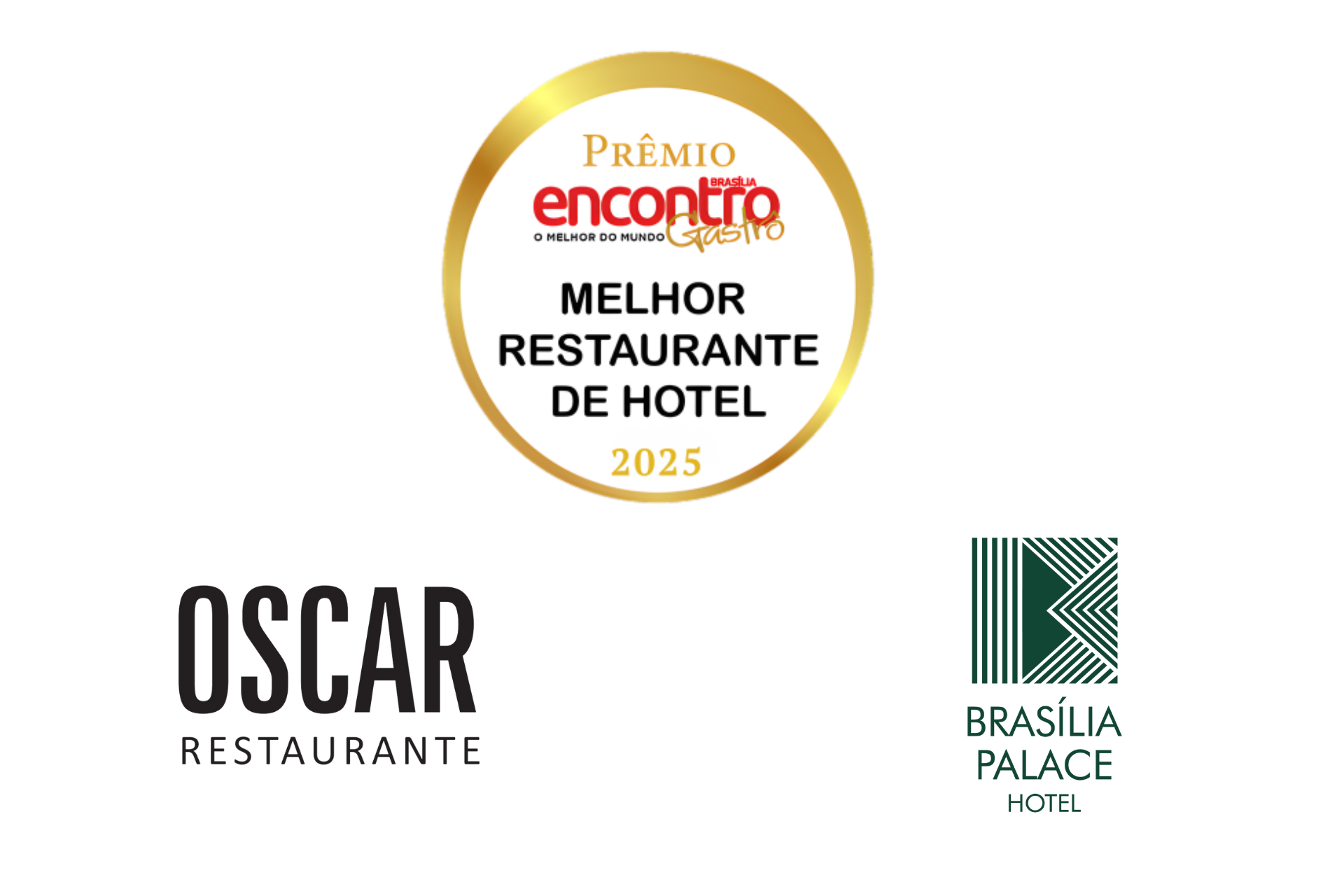 Logotipos para o restaurante Oscar do Brasília Palace Hotel; inclui prêmio de 