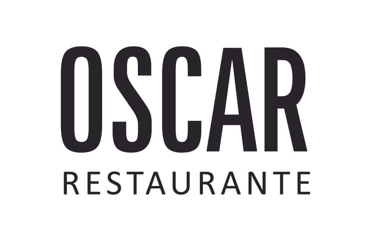 Logotipo do Oscar Restaurante: Texto preto sobre fundo branco.