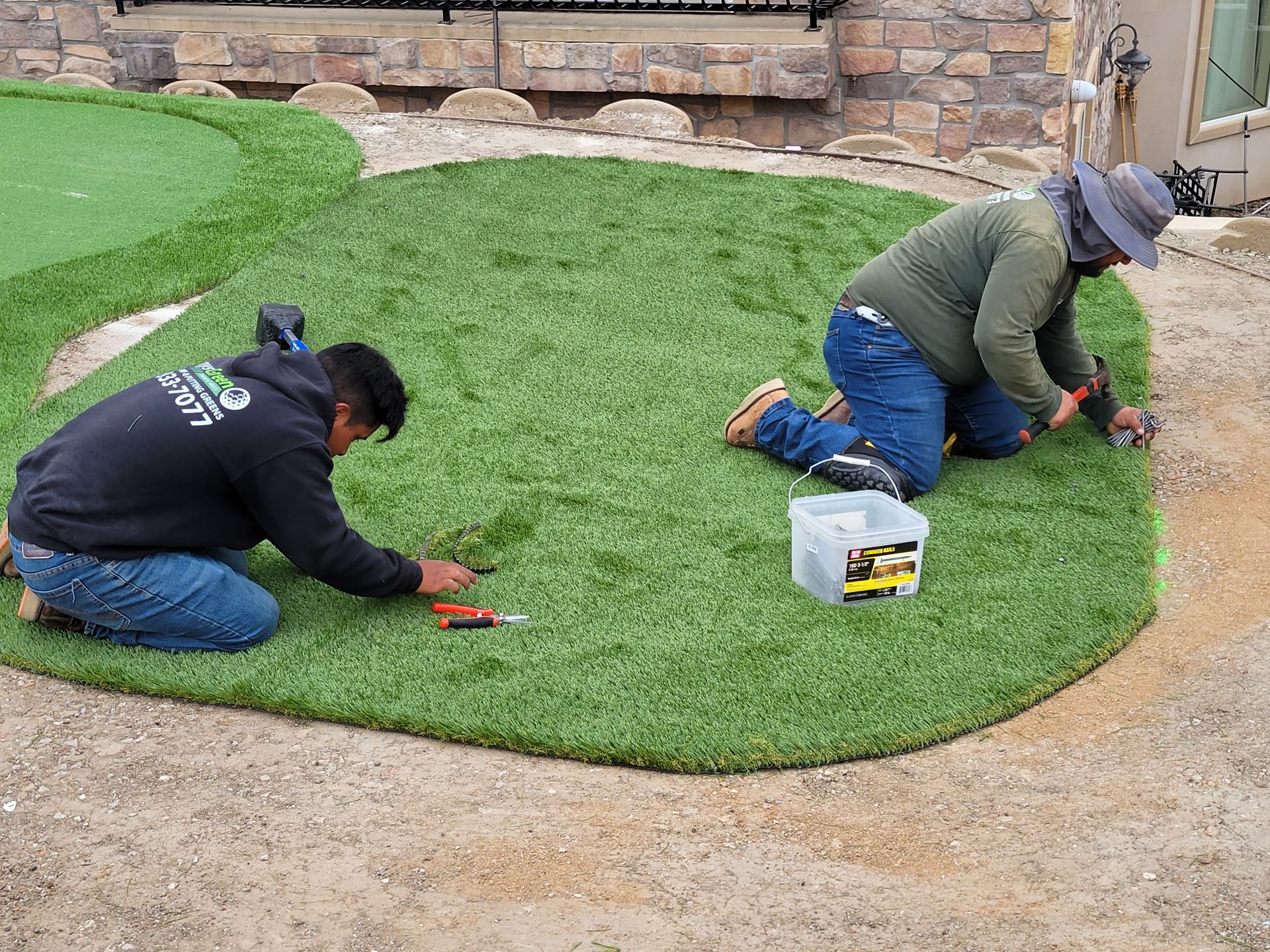 Synthetic pitching green installation in Whittier