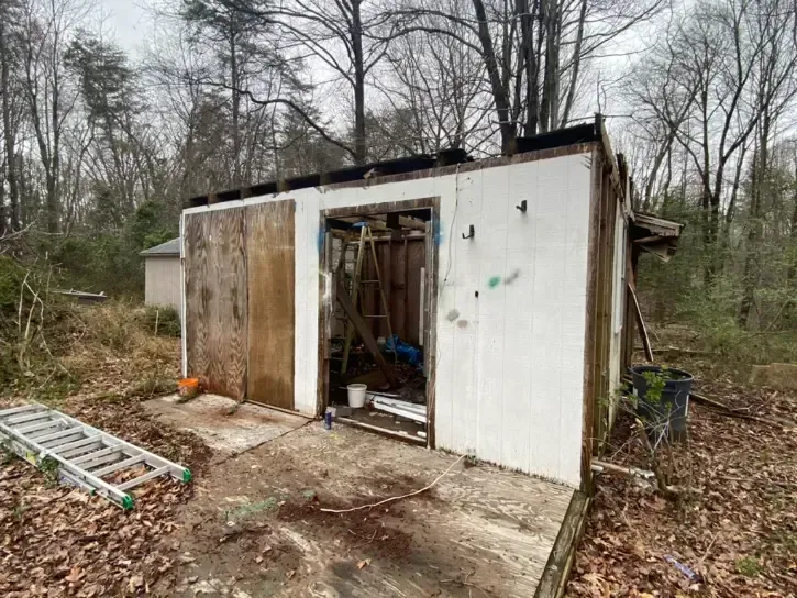 Shed Removal in Newark, DE Before