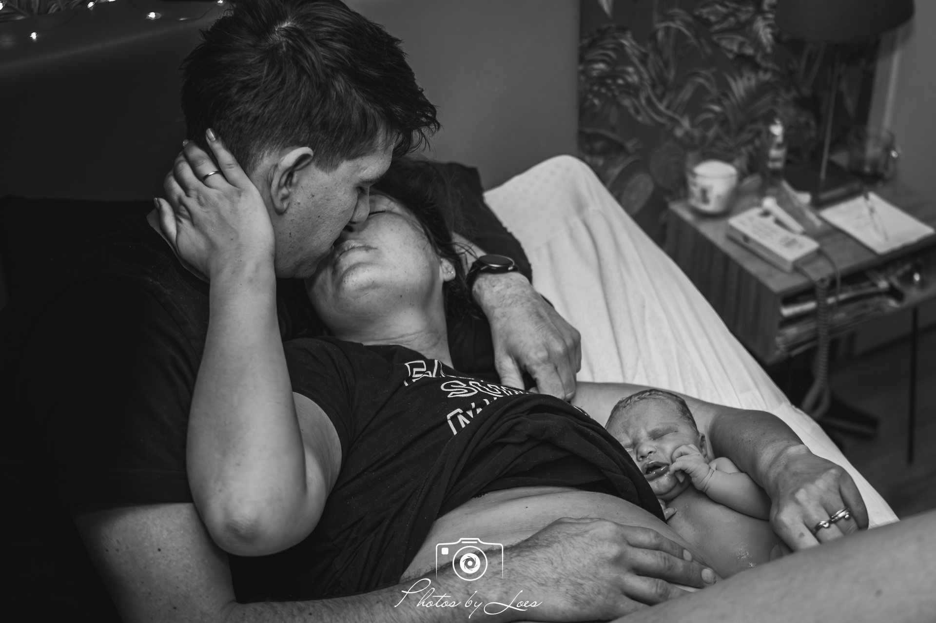 genieten met de baby