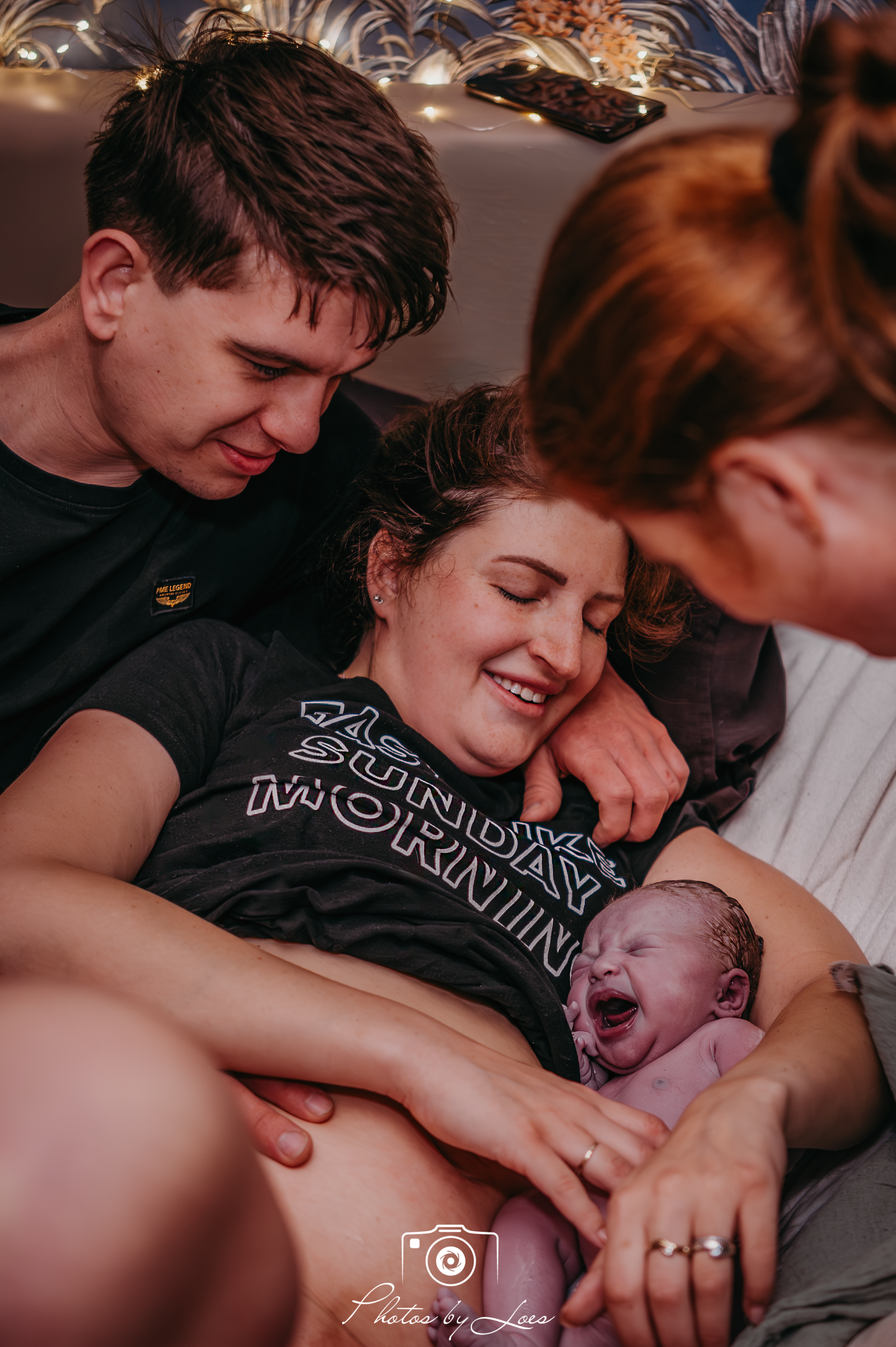 genieten met de baby