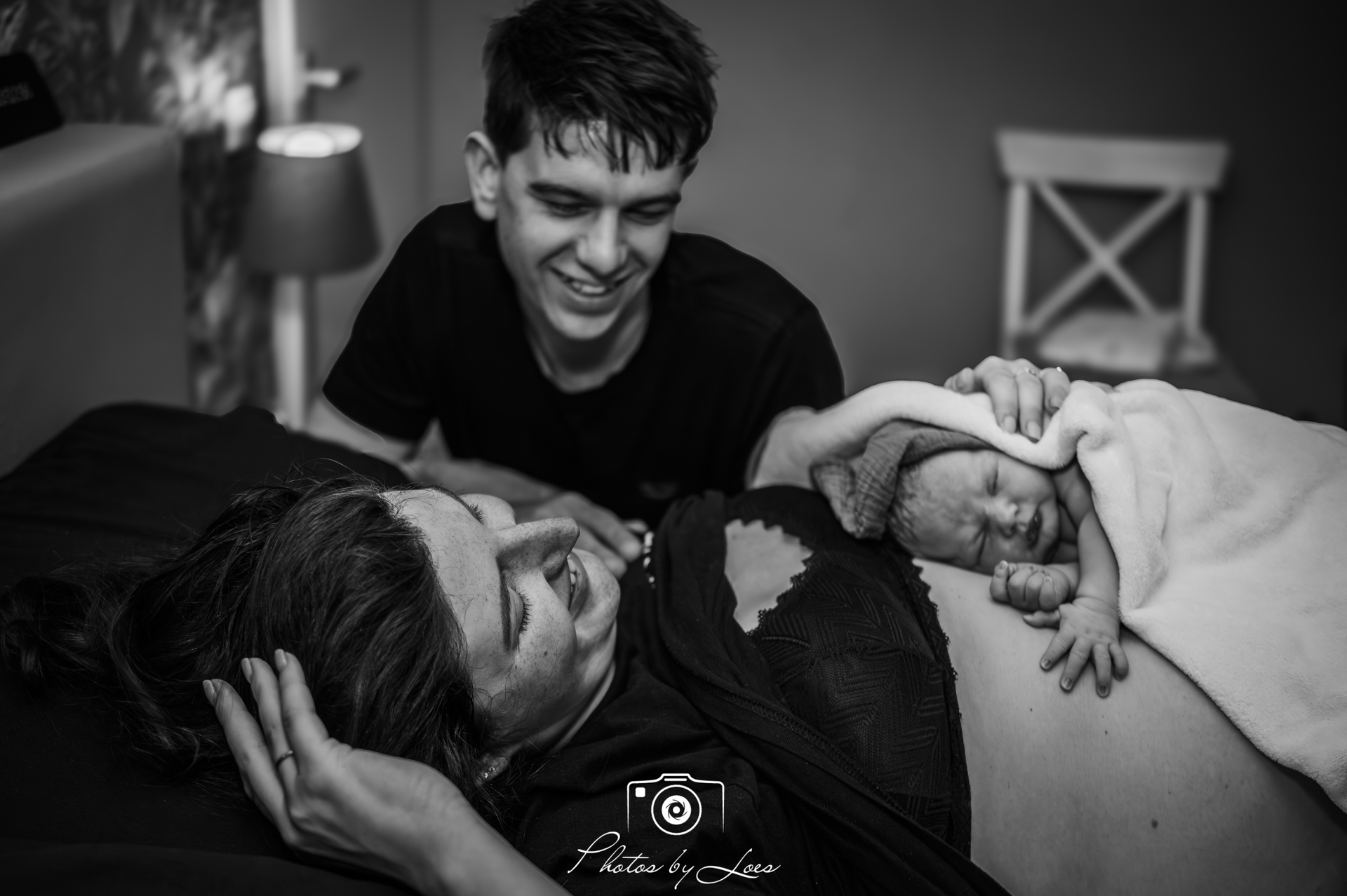 genieten met de baby