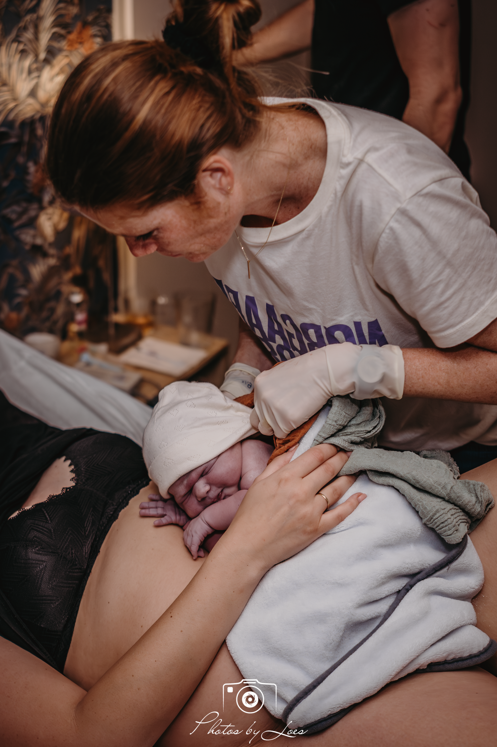 genieten met de baby