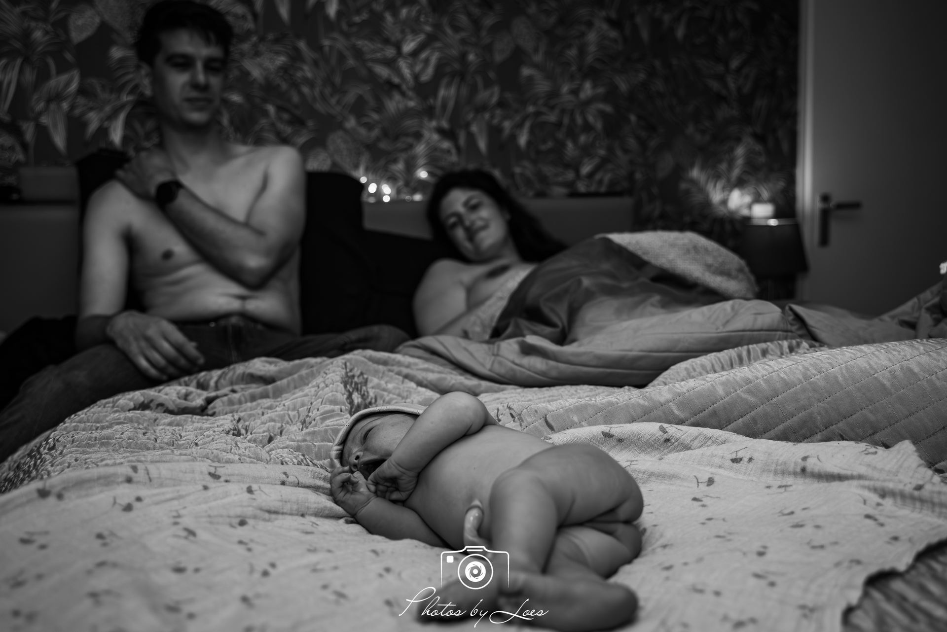 genieten van de baby