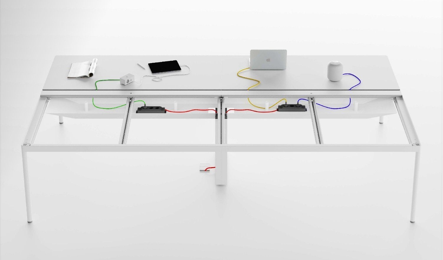 Canaline elettriche per scrivanie ufficio