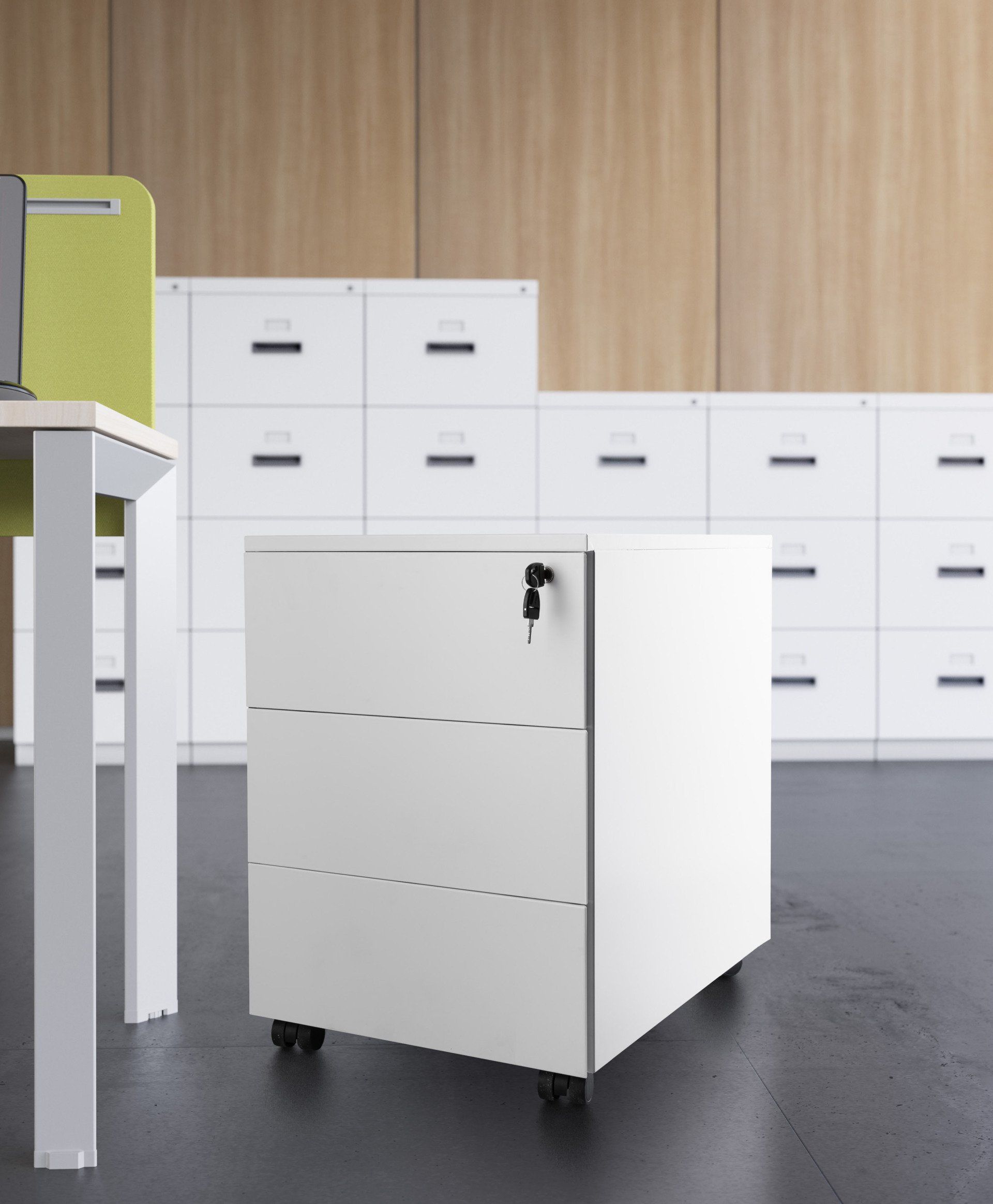 Cassettiere metalliche per ufficio su ruote a Borgomanero