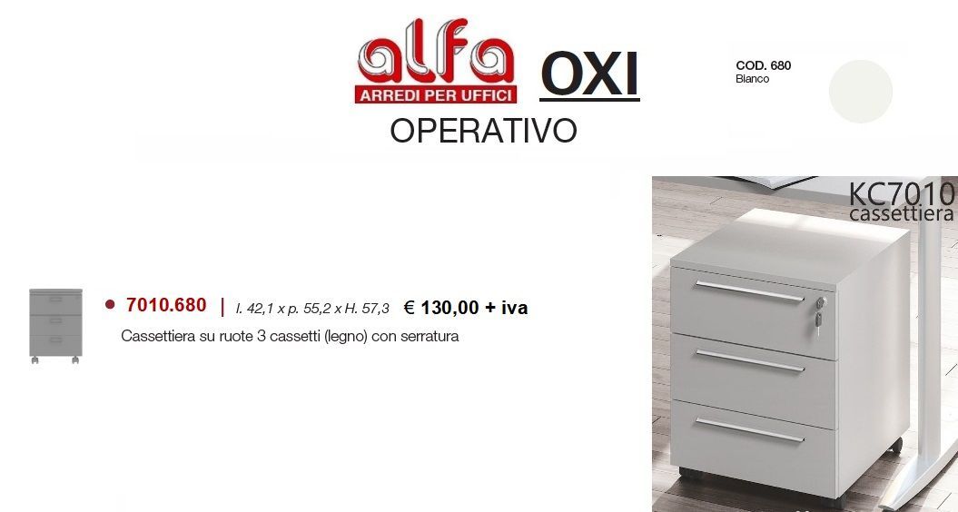 Cassettiera per ufficio pronta consegna Alfa Novara Arredi per ufficio
