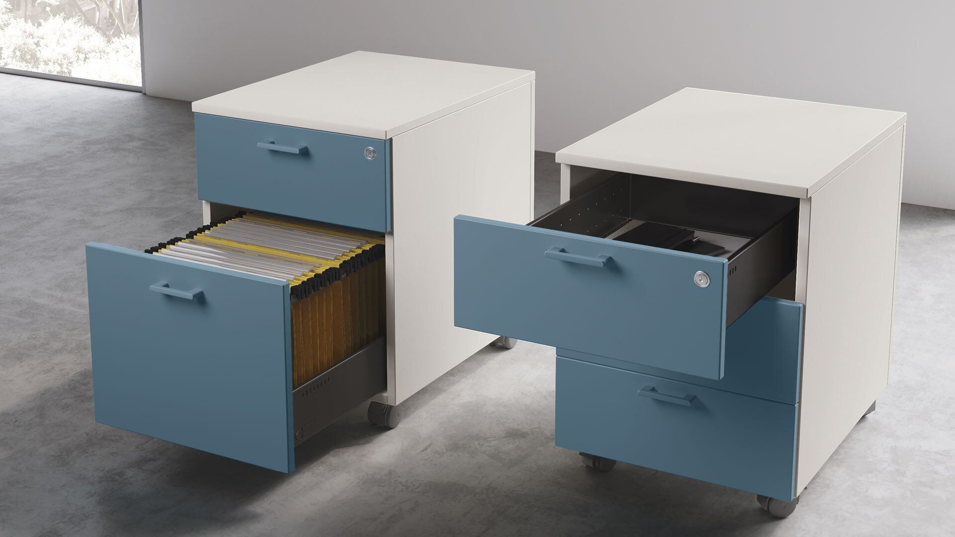 Cassettiera su ruote per ufficio