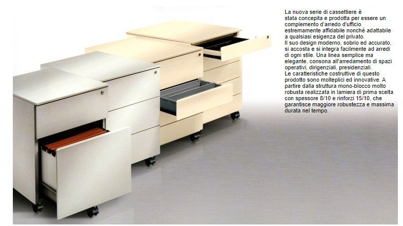 Cassettiere metalliche per ufficio su ruote a Novara