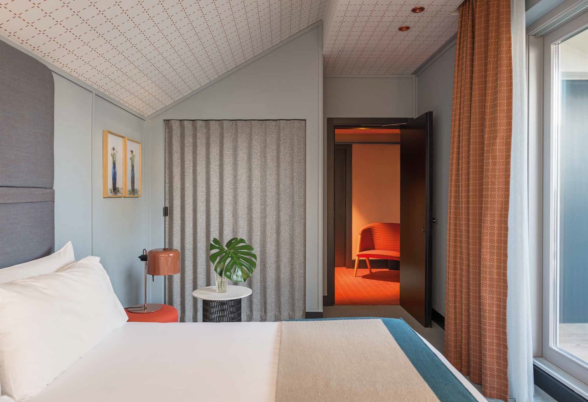 Divisione con pareti tessuto