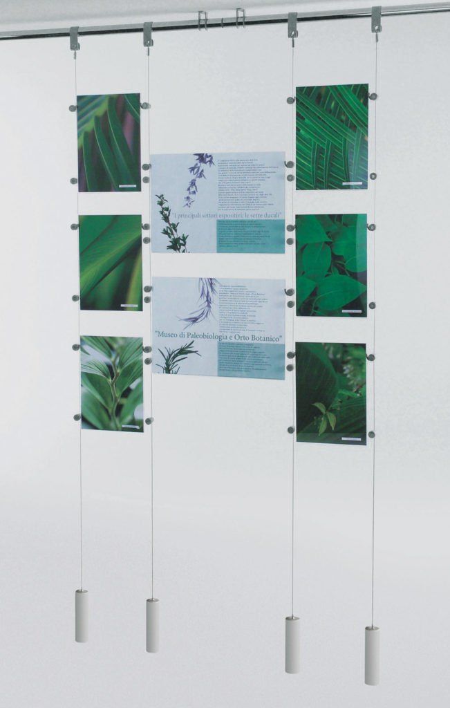 Espositori su cavi a muro Novara