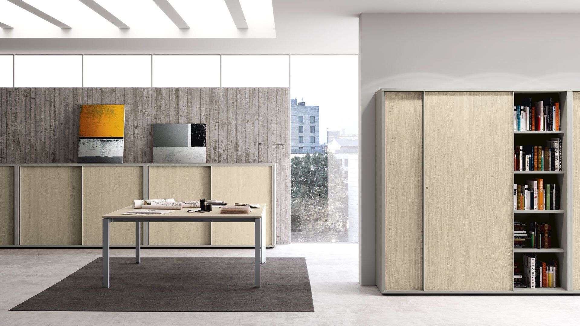 Mobile per ufficio ante scorrevoli