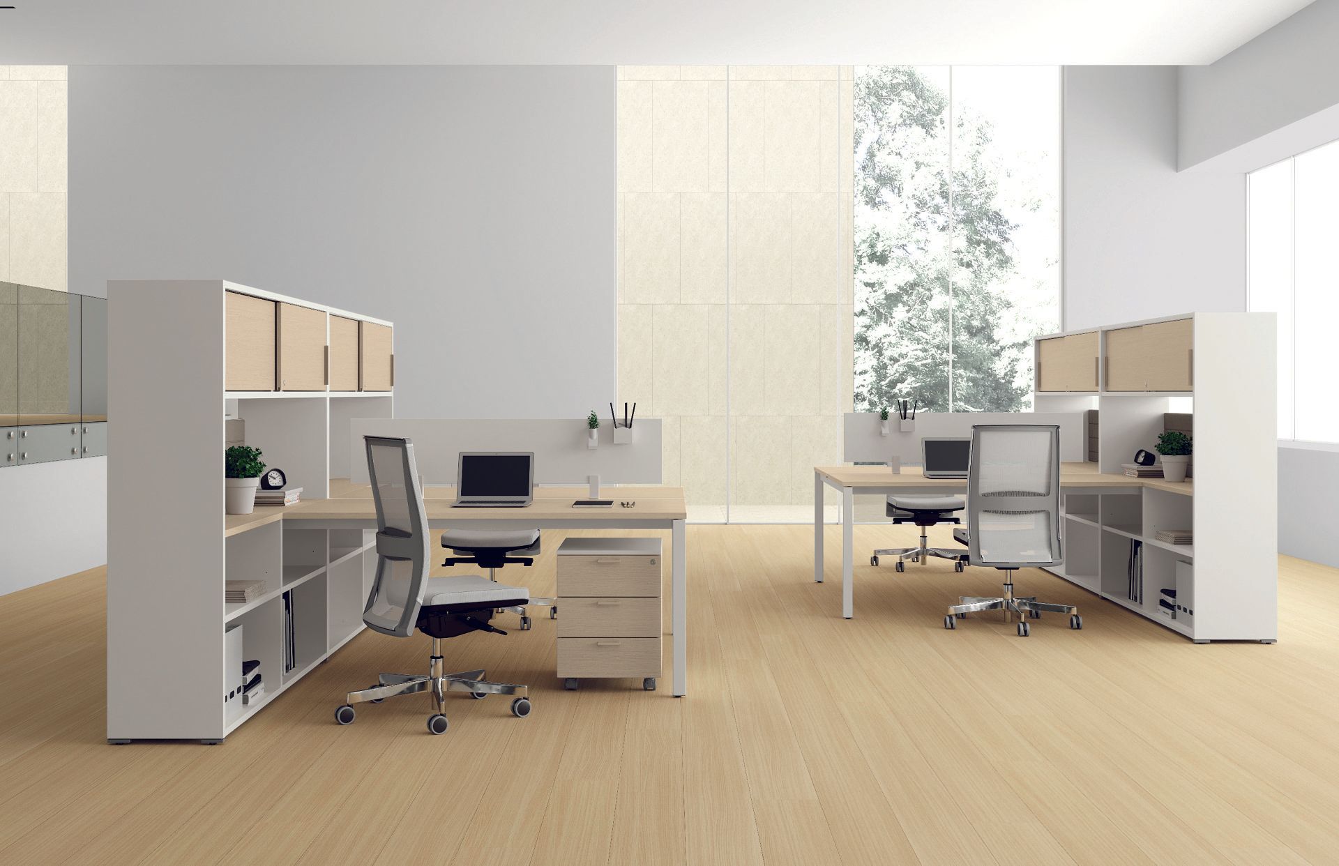 Scrivania con mobile comby Las Vercelli