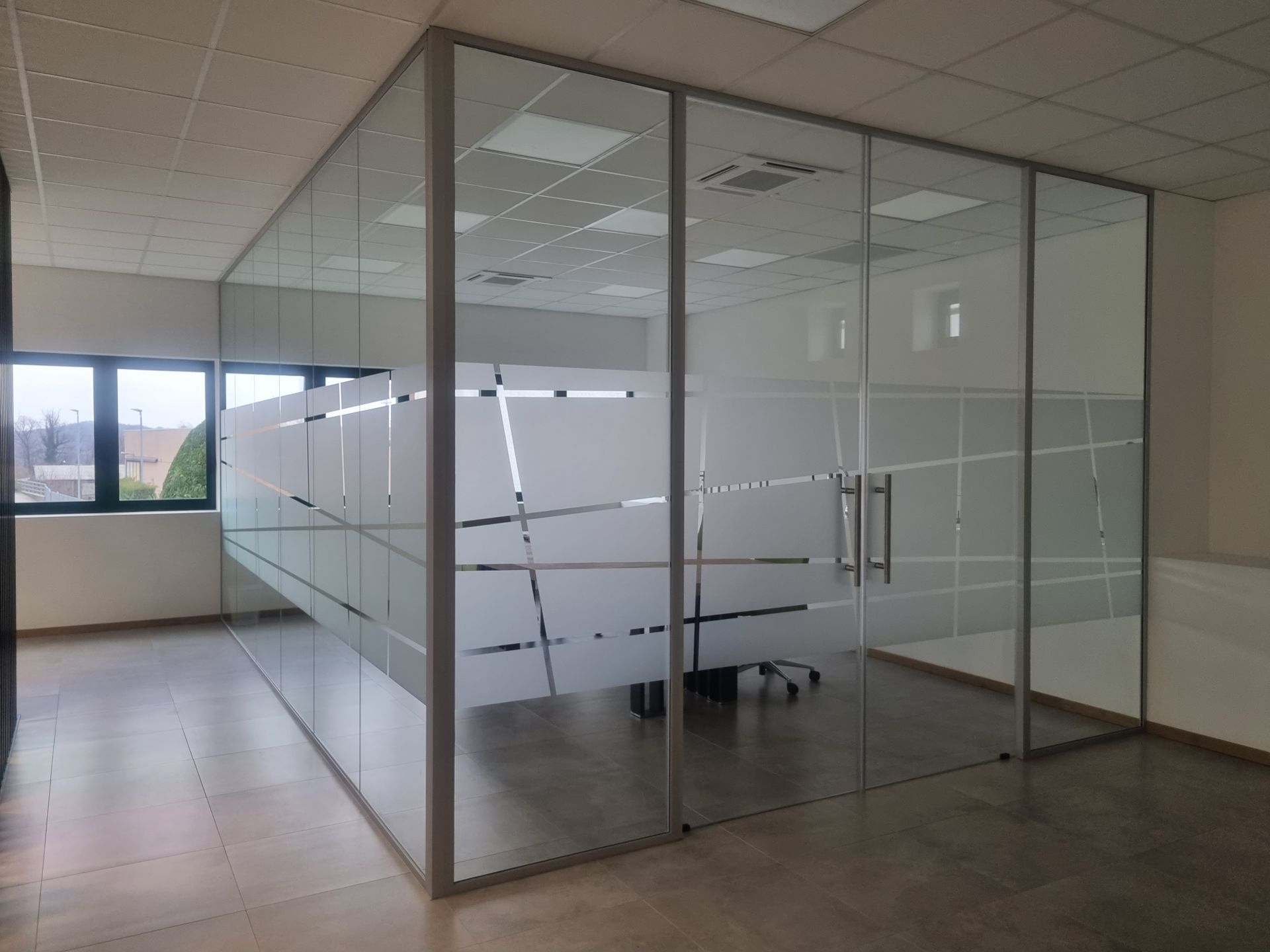 Pareti divisorie vetrate per ufficio Gargallo