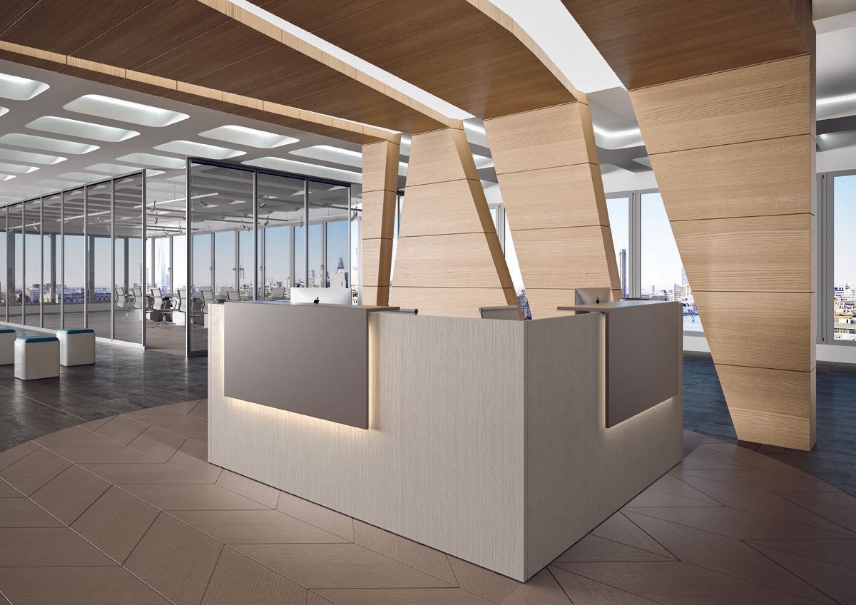 Reception ad angolo con led