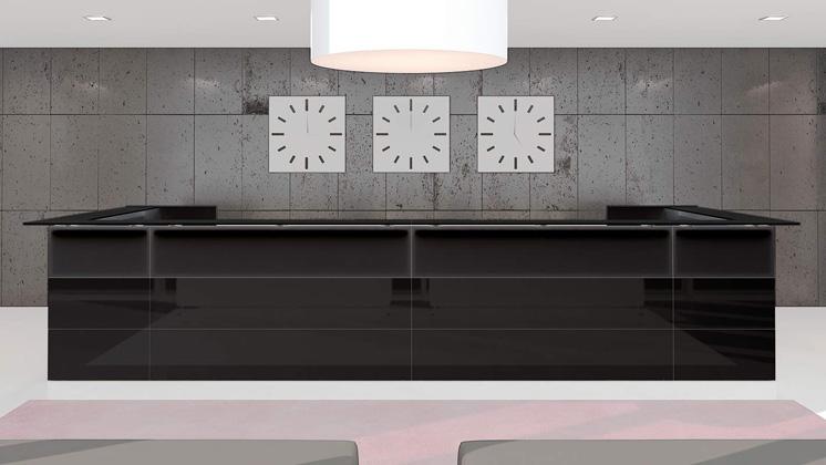 Reception direzionale Nero lucido