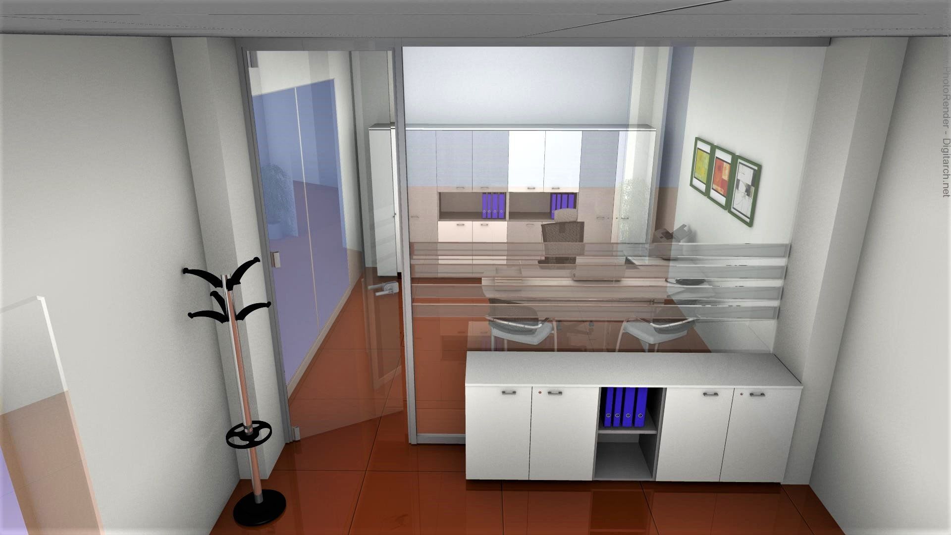 Parete divisoria in vetro