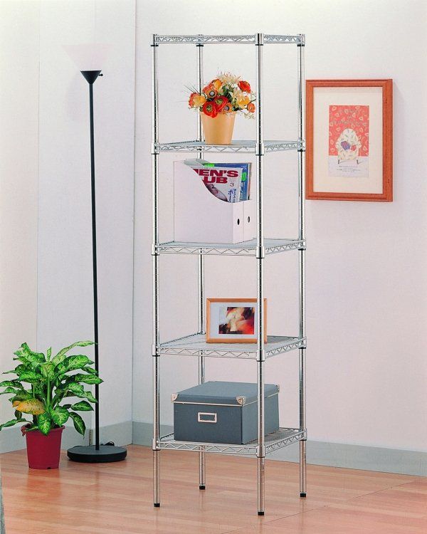 Scaffale cromato per ufficio economico