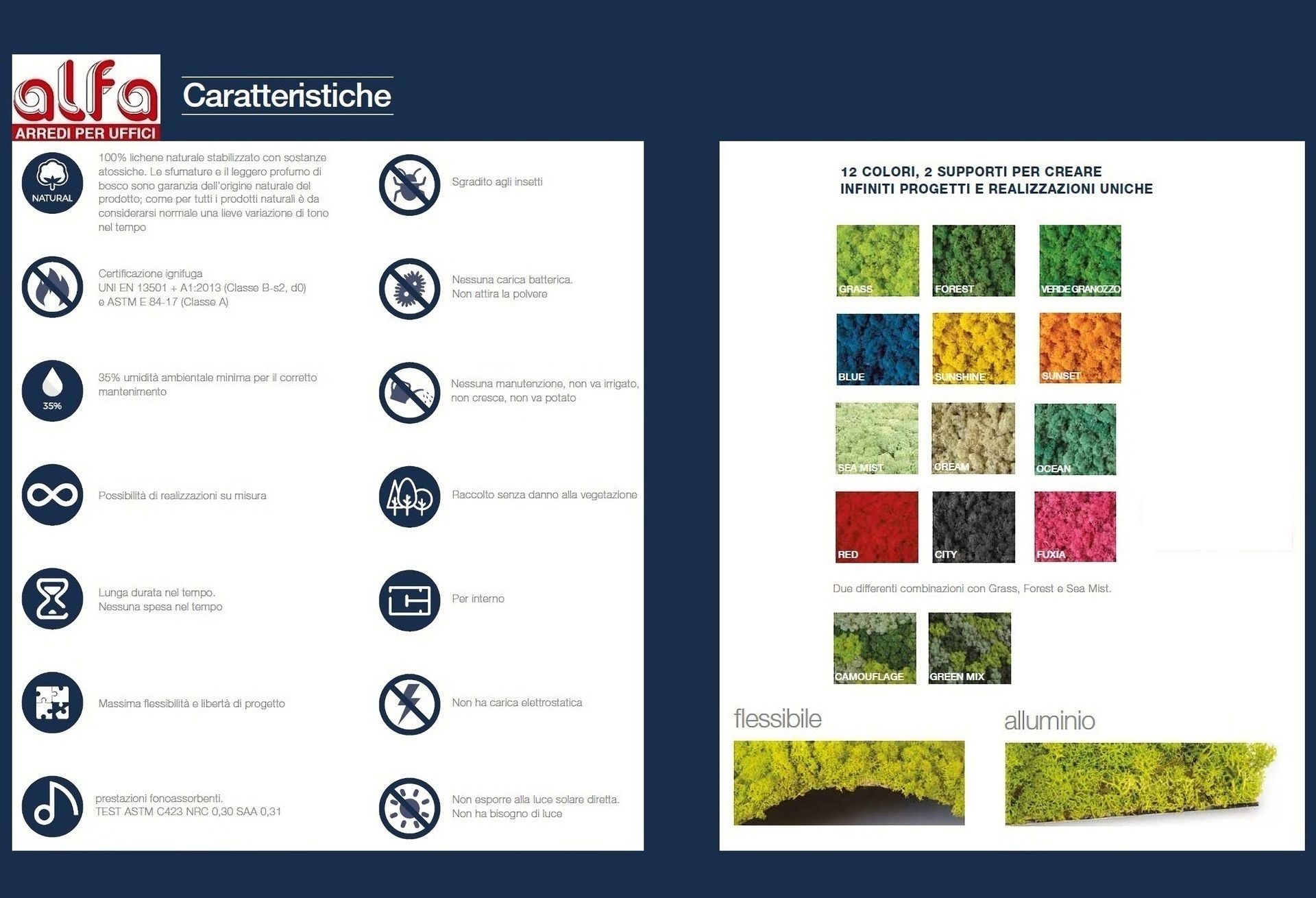 Scheda tecnica lichene stabilizzato Novara Alfa