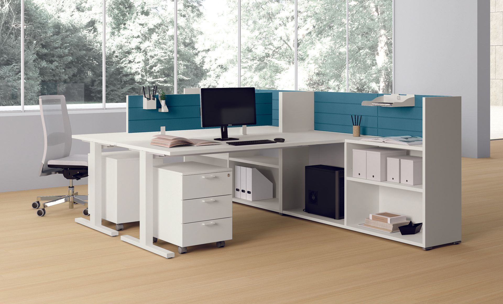 Scrivania con mobile comby Las Alfa