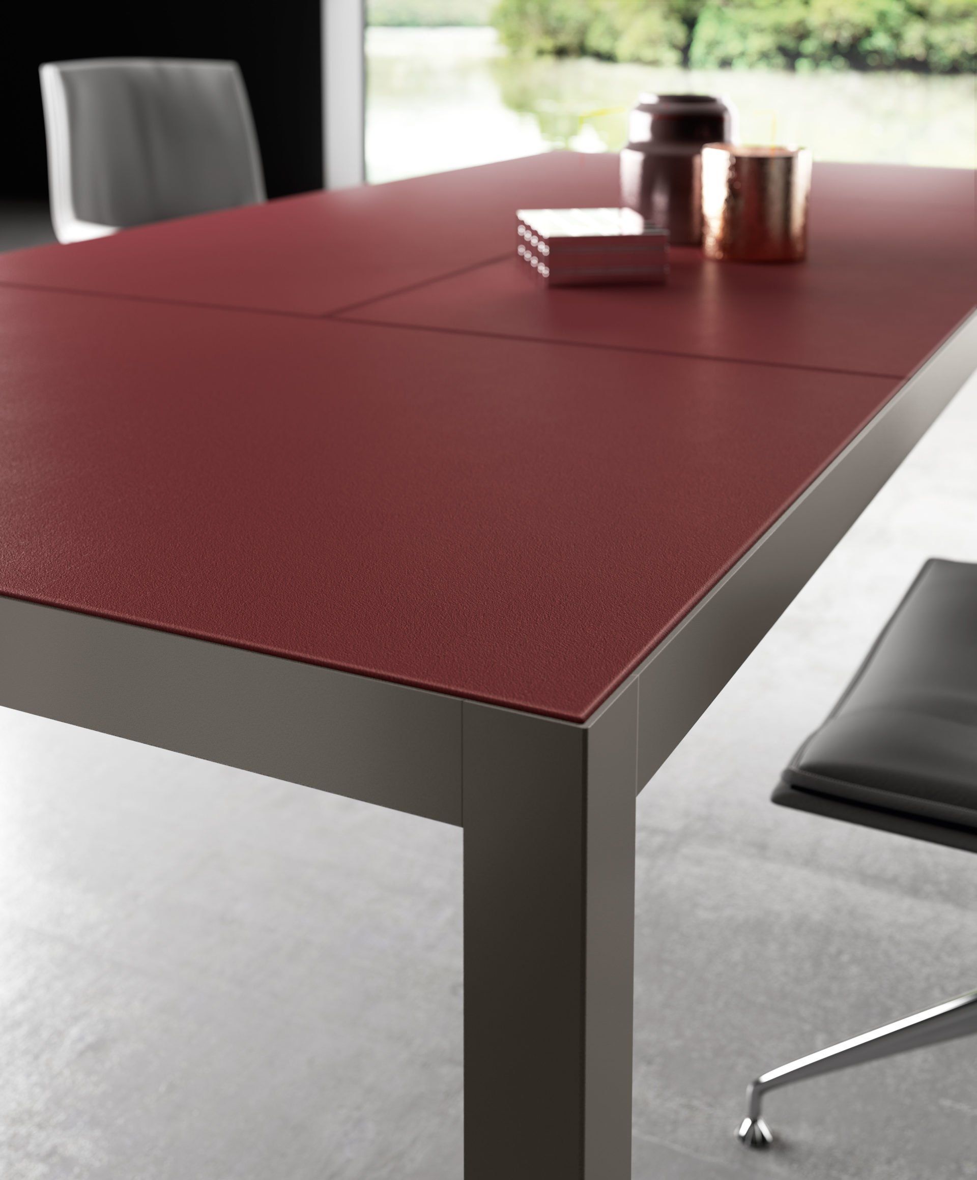 Scrivania rivestimento in pelle