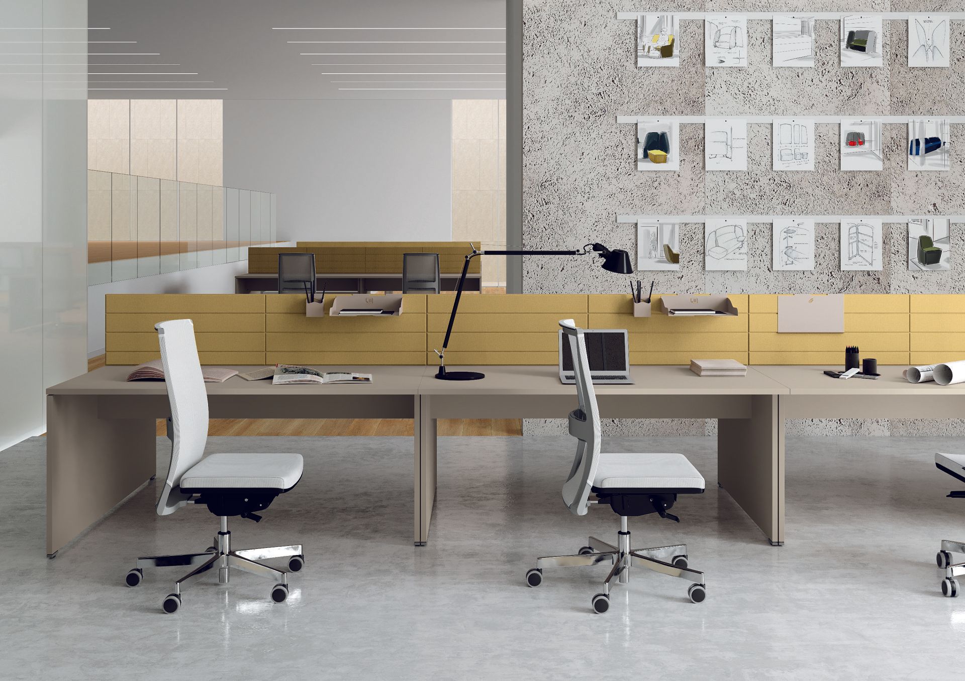 Scrivanie da ufficio gambe legno