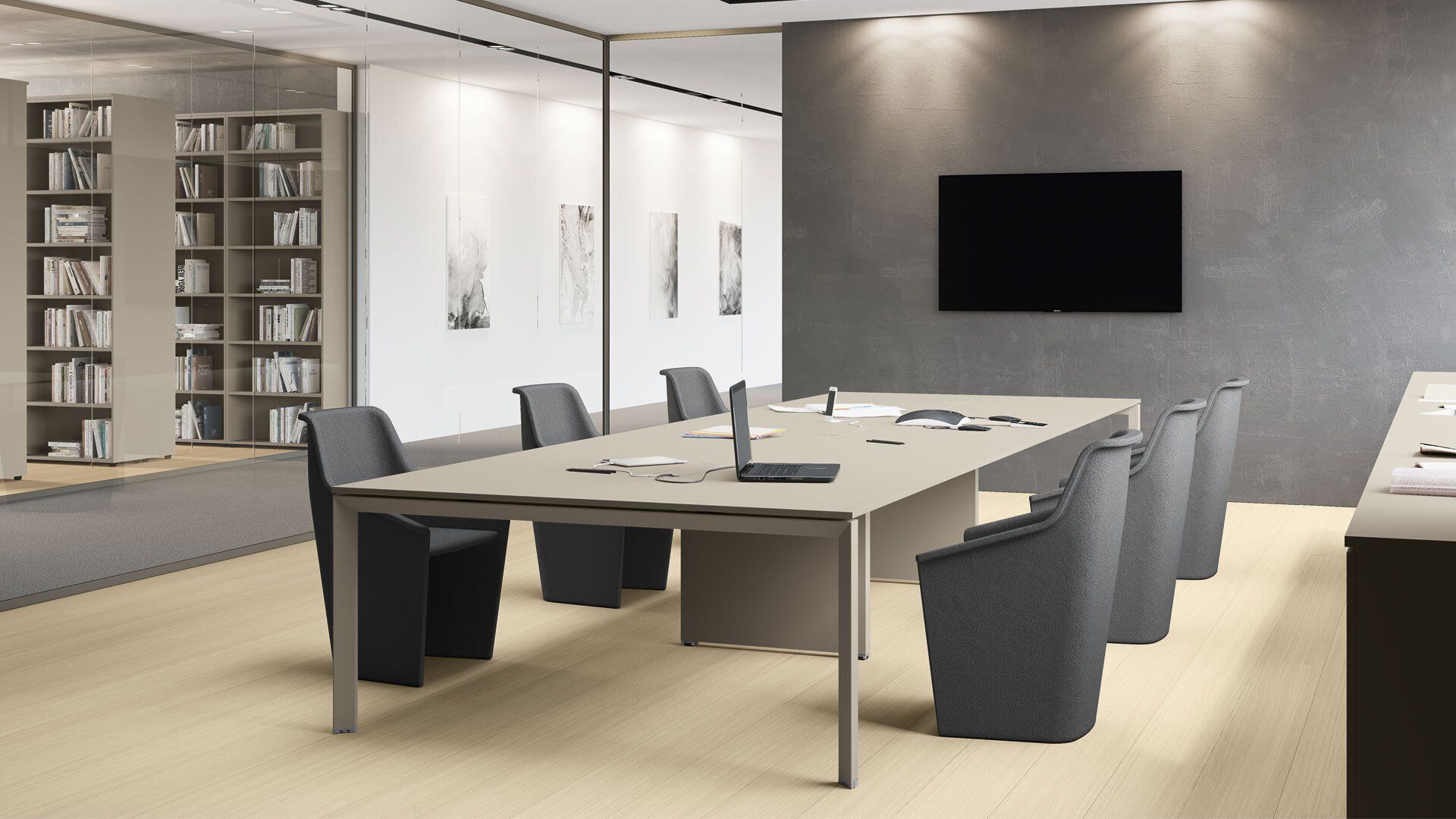 Tavolo riunione rettangolare Magenta