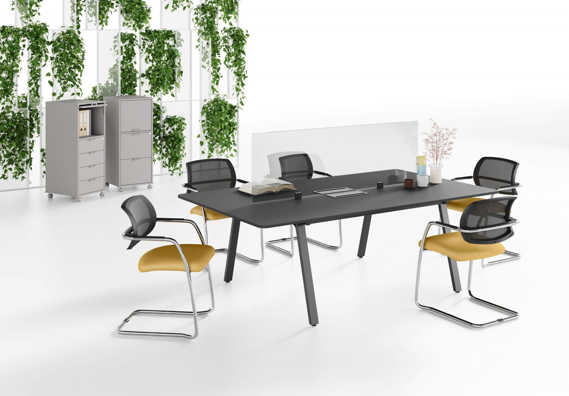 Tavolo riunioni Mortara gamba cavalletto