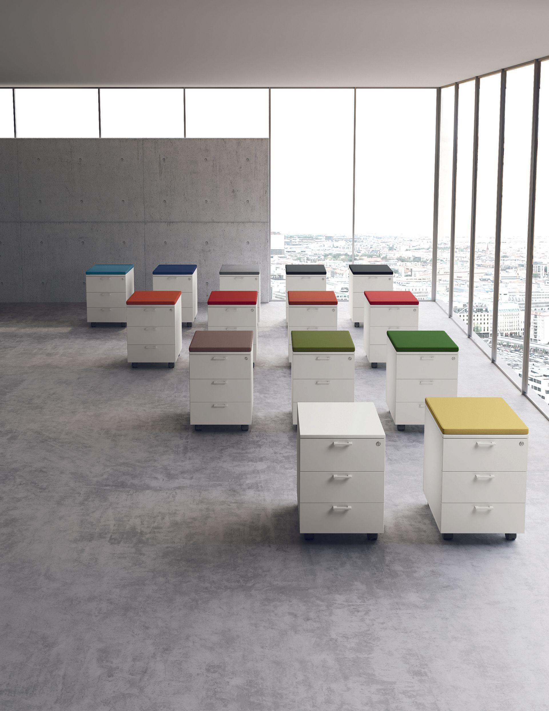 cassettiere per ufficio su ruote