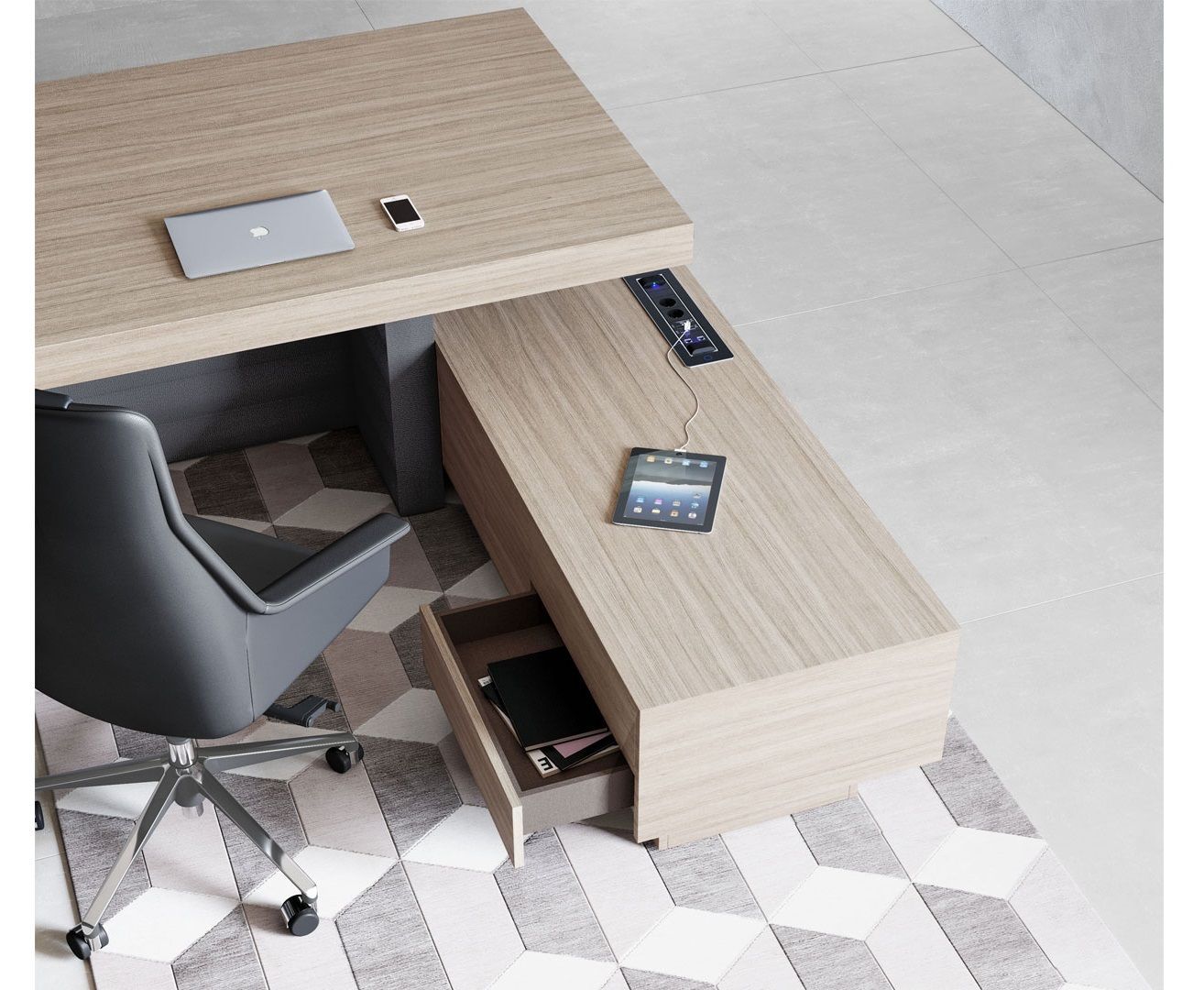 elettrificazionesu scrivania Jera di Las mobili