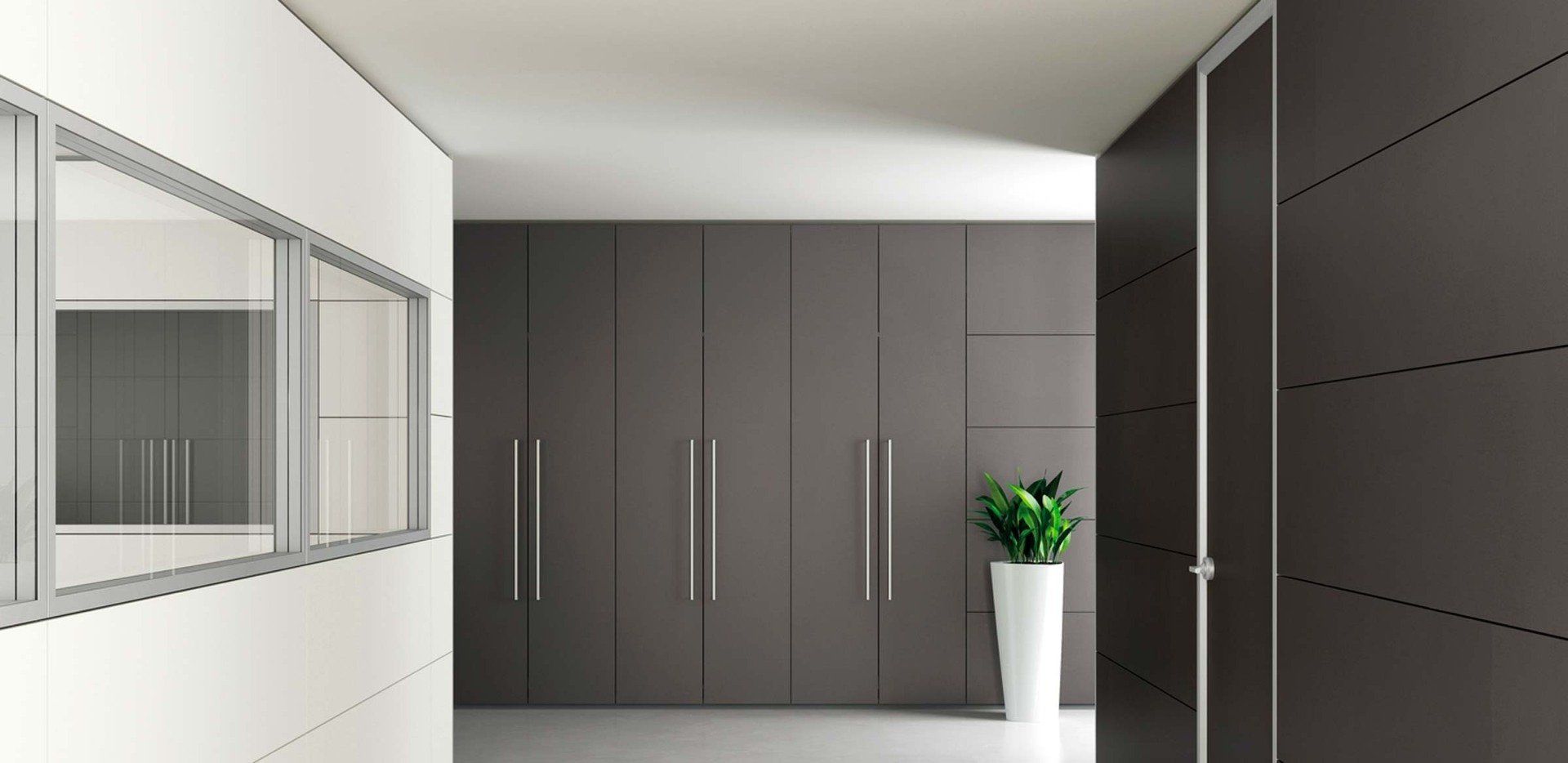 parete divisoria attrezzata