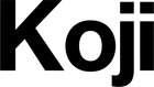 Black text logo reading “Koji” on a white background