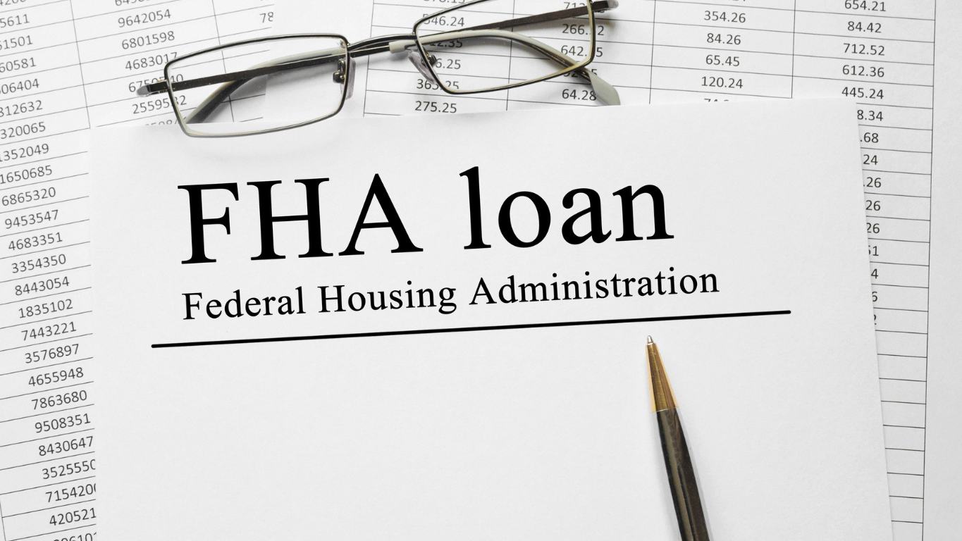 FHA loan on paper Federal Housing Administration text