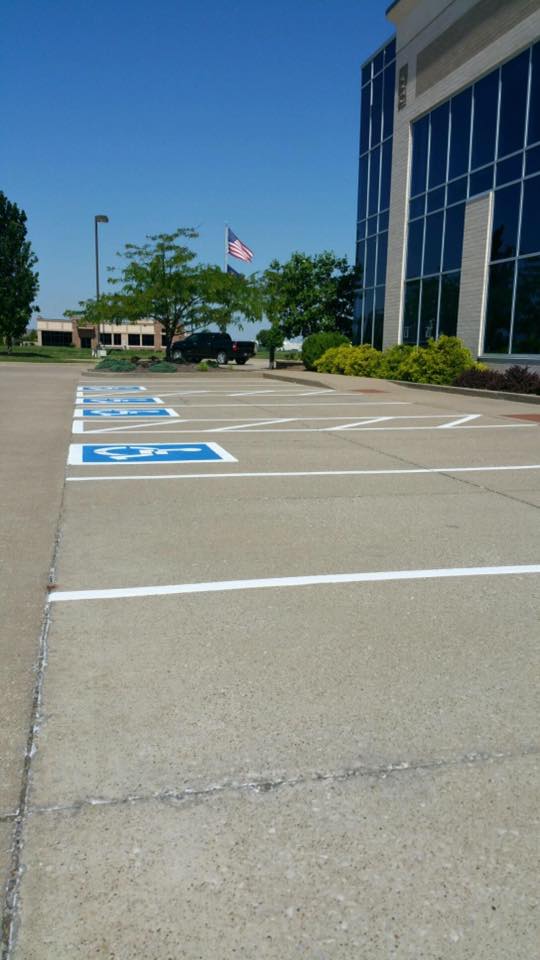 Vanderburgh County — Newly paint for parking in Evansville, IN