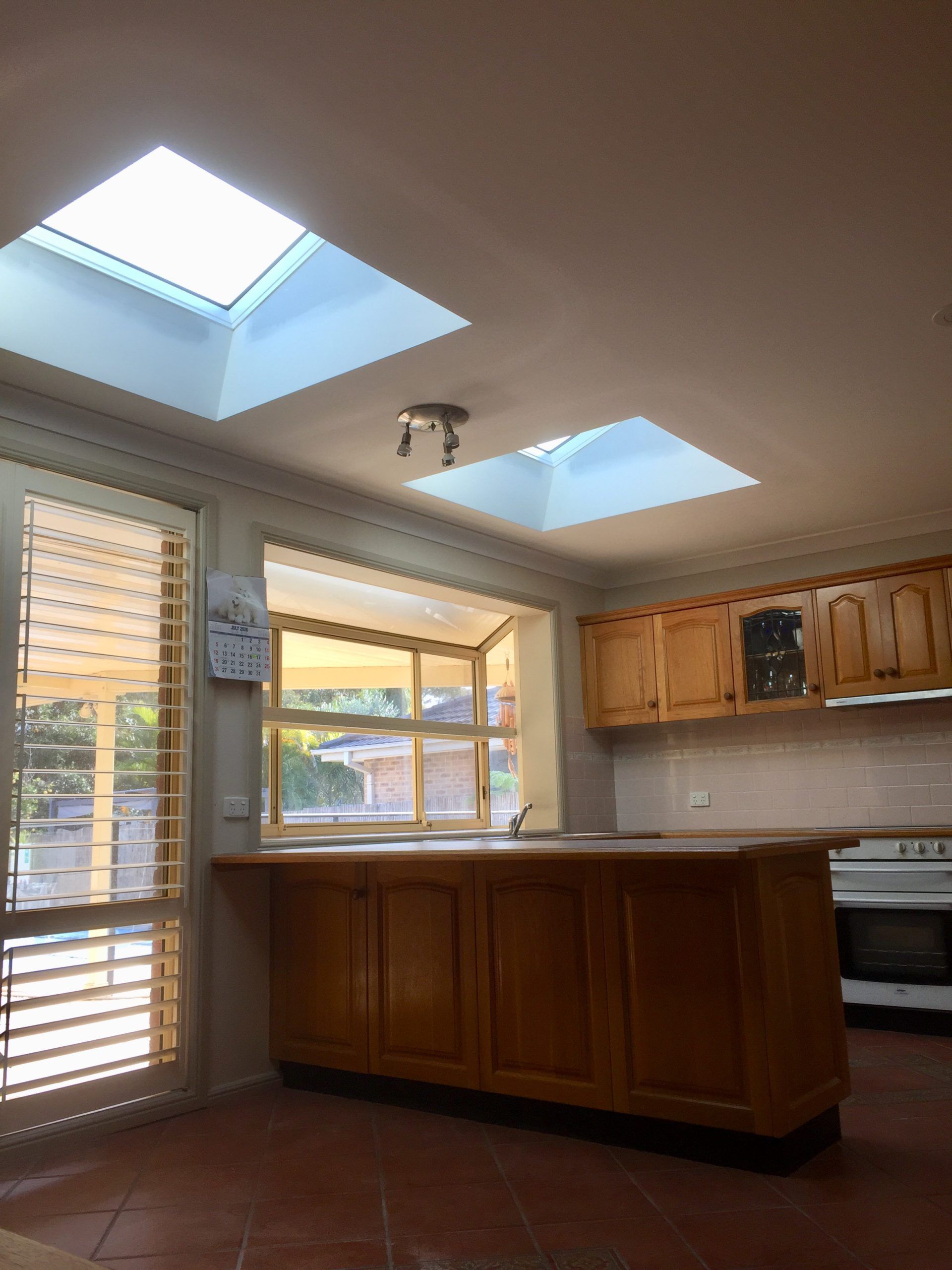 Square skylights in kitchen — AG Skylights in Central Coast, NSW
