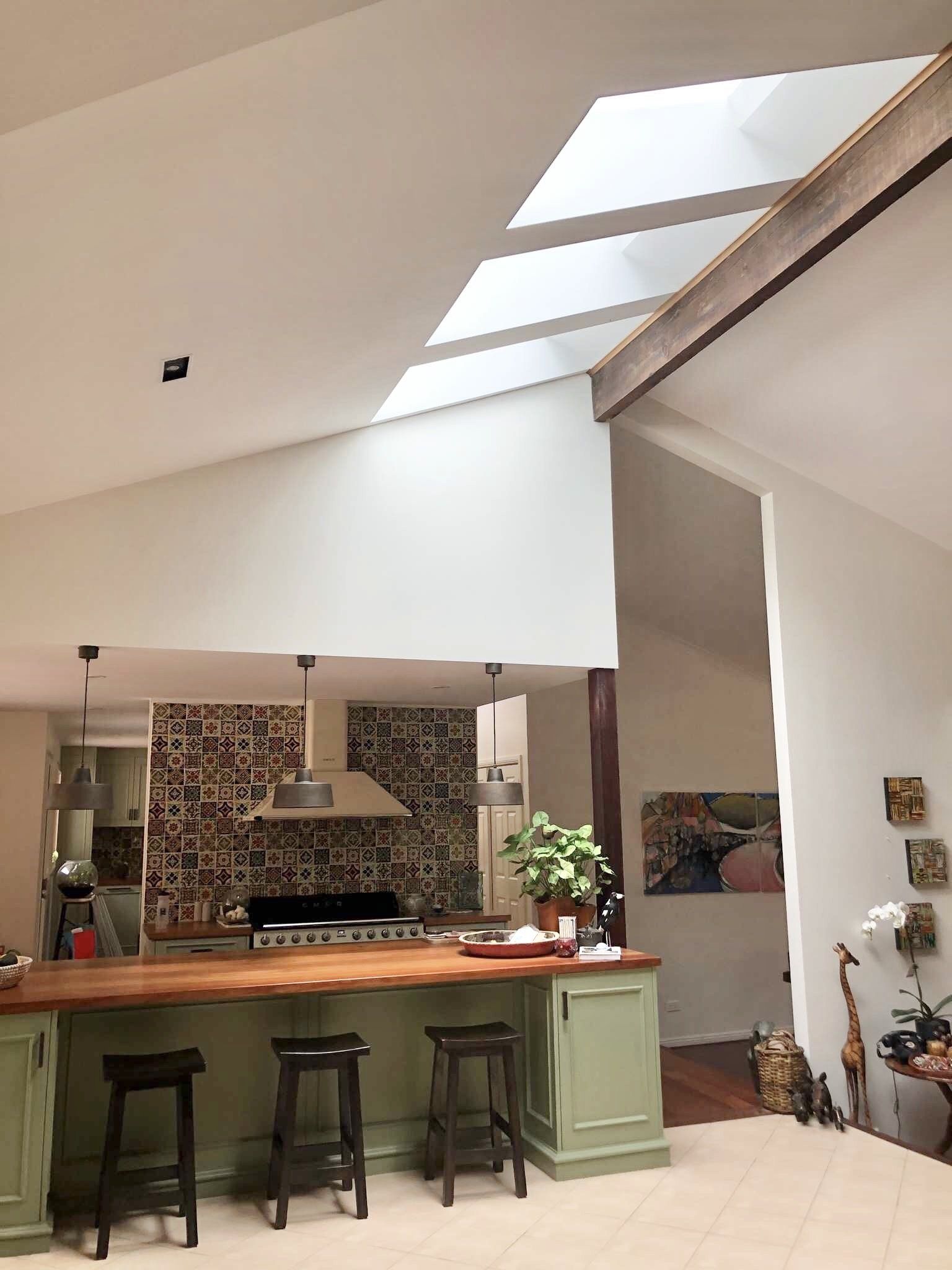 Triple Skylight Over Kitchen — AG Skylights in Central Coast, NSW