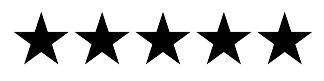 a row of five black stars on a white background .