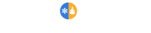 A blue and yellow split circle with snowflake and flame icons representing hot and cold.