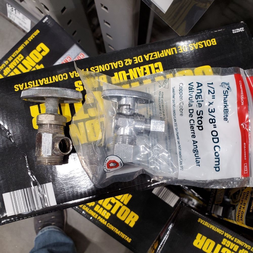 A package of a valve that says ' clean up valve ' on it